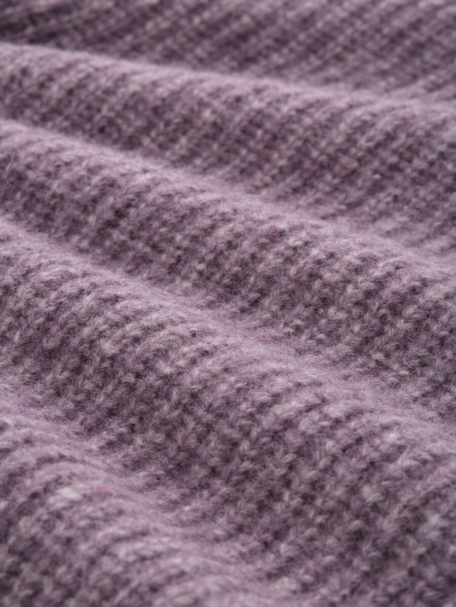 lässiger strickpullover mit stehkragen