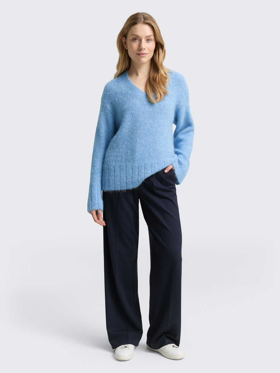 oversize-strickpullover mit wollanteil