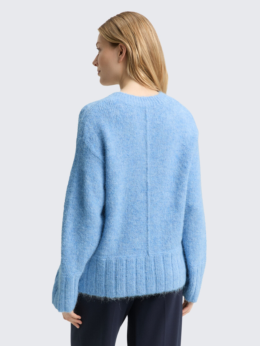 oversize-strickpullover mit wollanteil