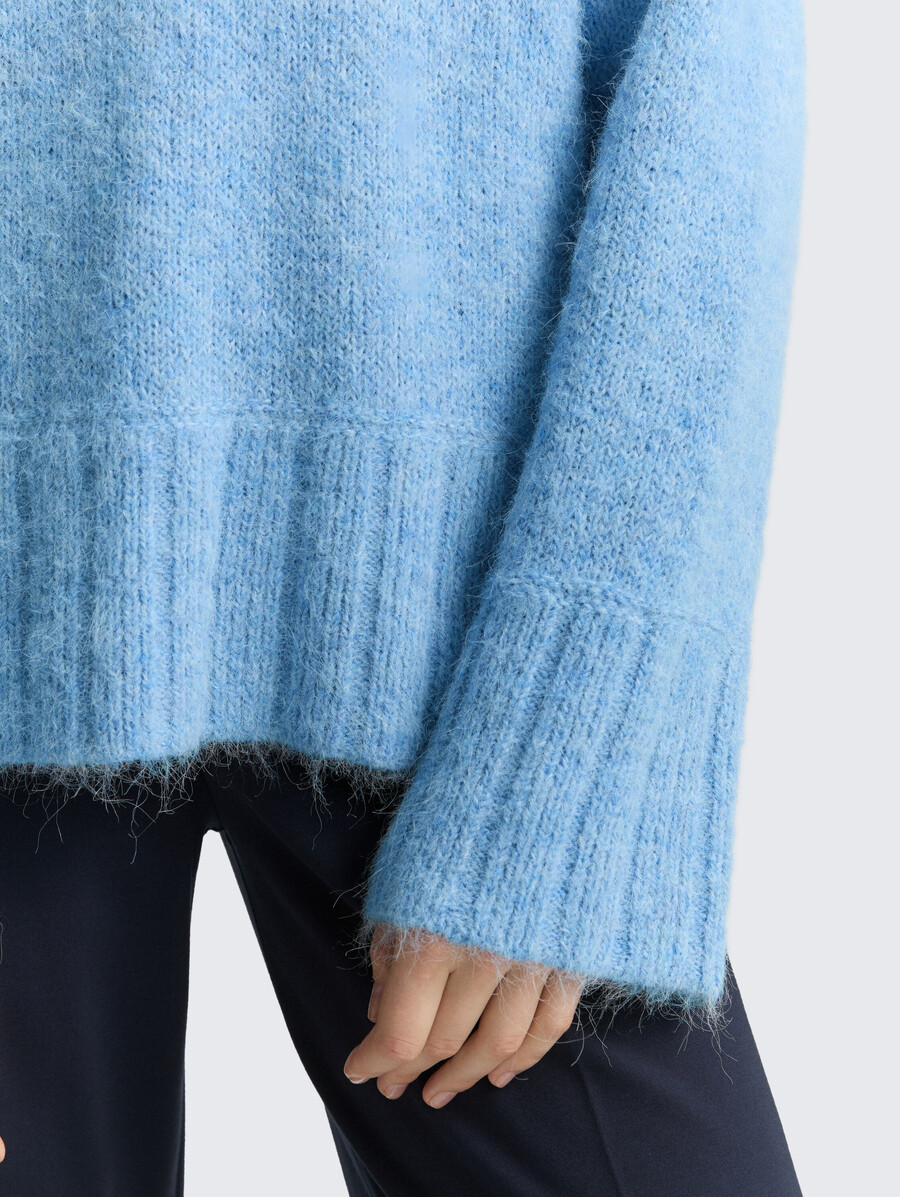 oversize-strickpullover mit wollanteil