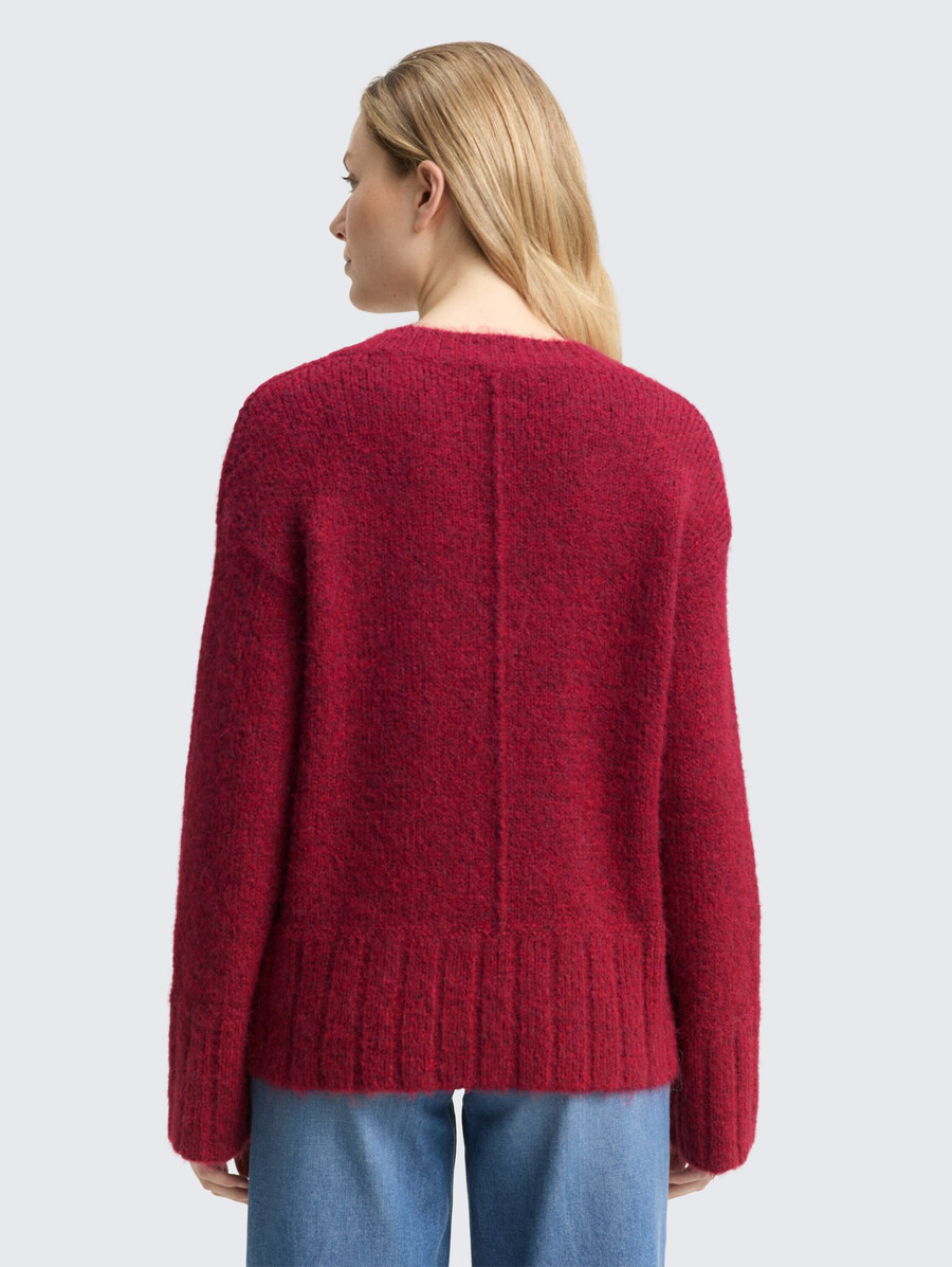 oversize-strickpullover mit wollanteil
