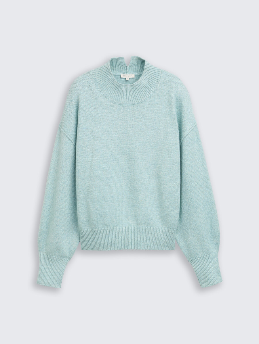 oversized-strickpullover mit stehkragen
