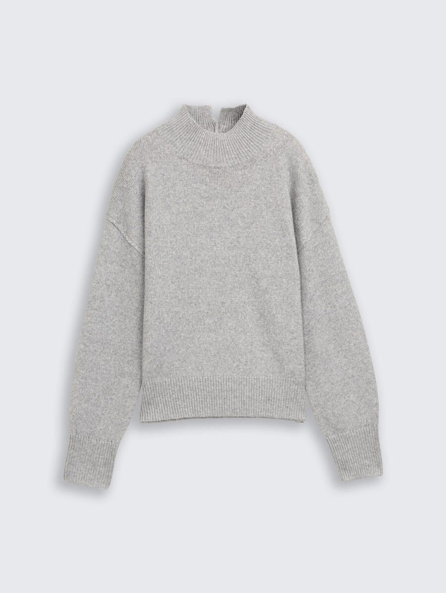 oversized-strickpullover mit stehkragen