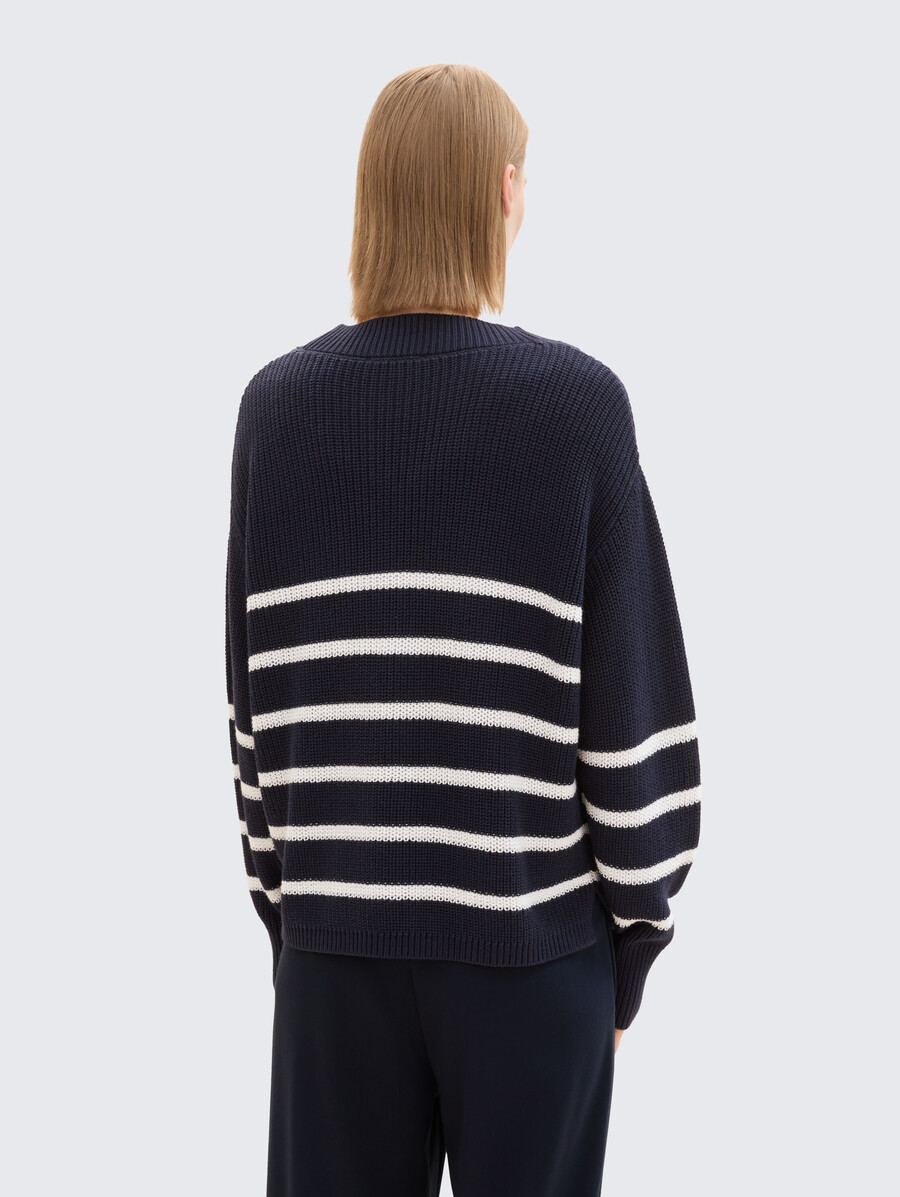 strickjacke mit v-ausschnitt