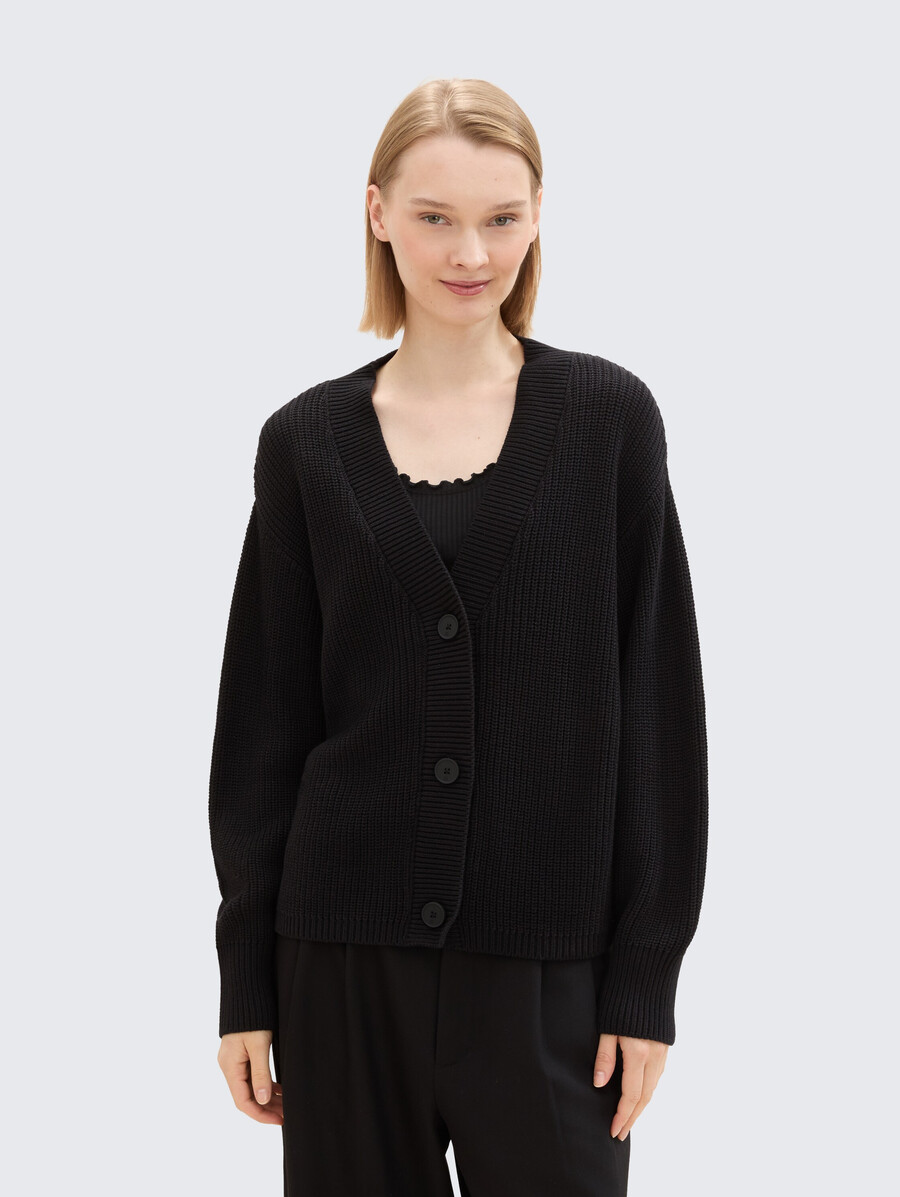 strickjacke mit v-ausschnitt