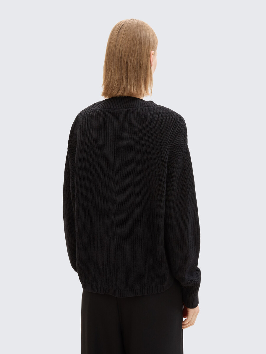 strickjacke mit v-ausschnitt