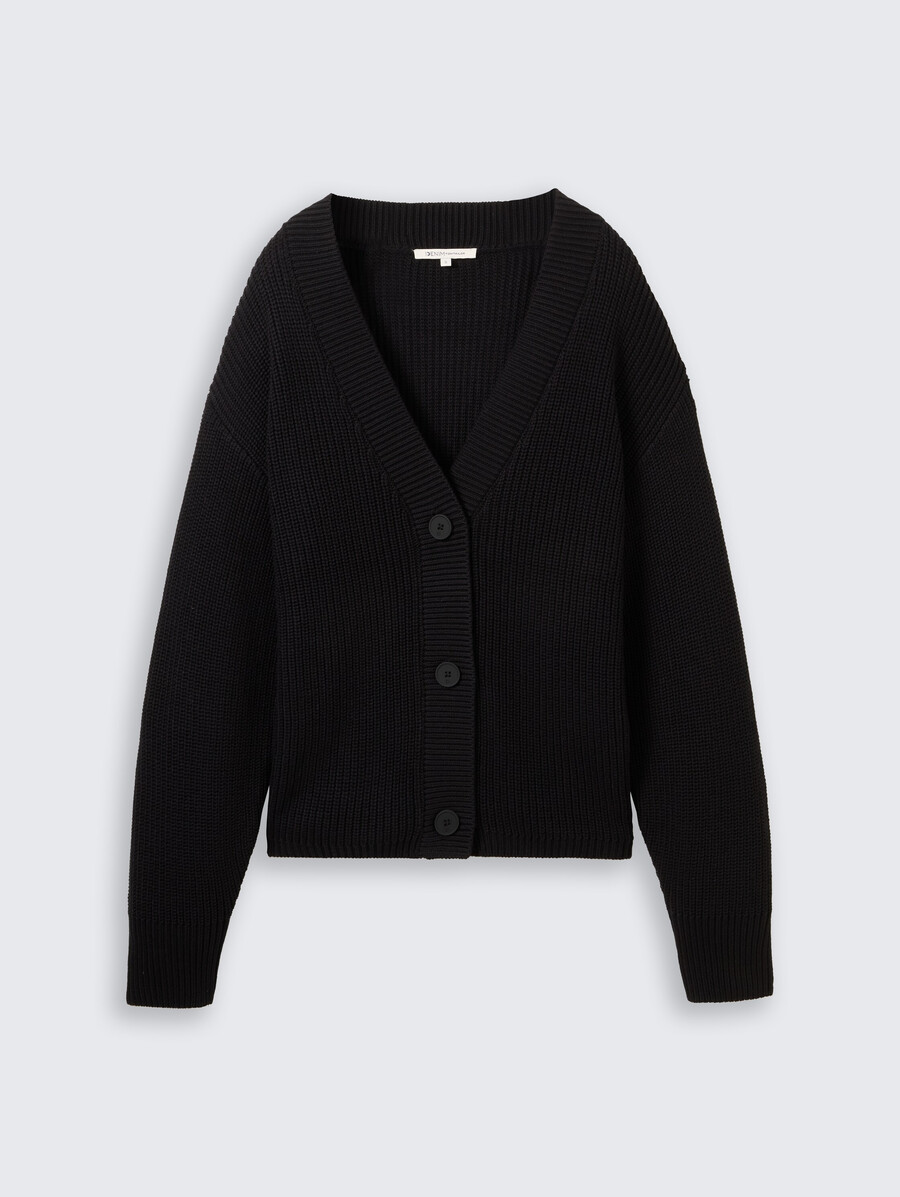 strickjacke mit v-ausschnitt