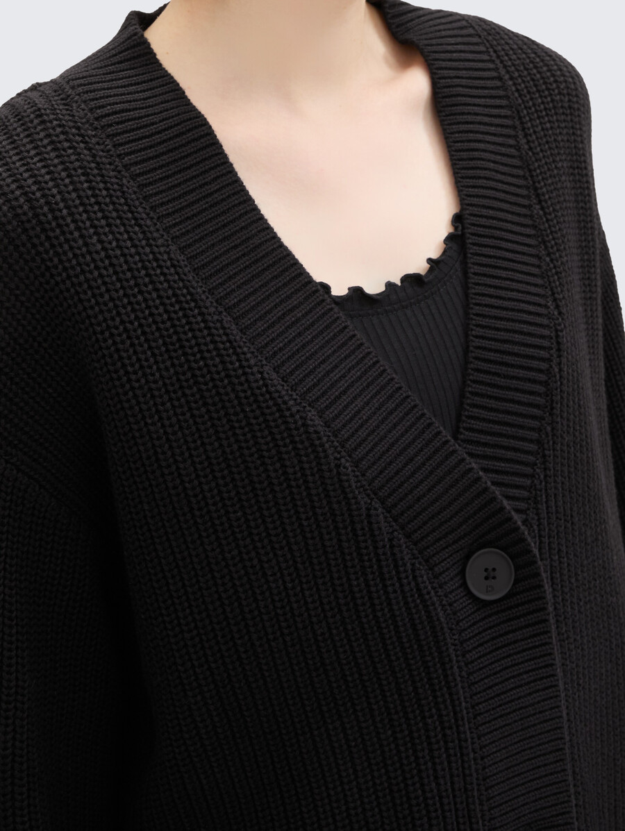 strickjacke mit v-ausschnitt