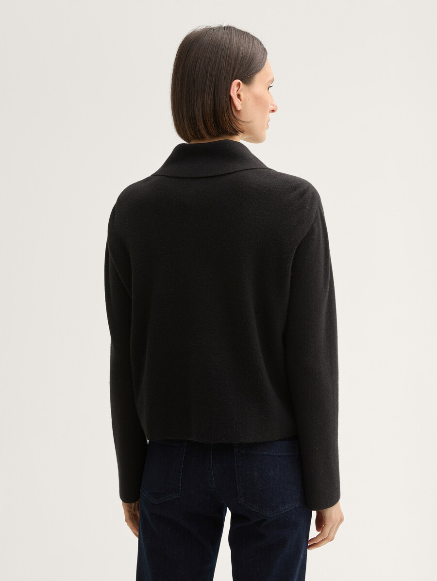 strickjacke mit kragen