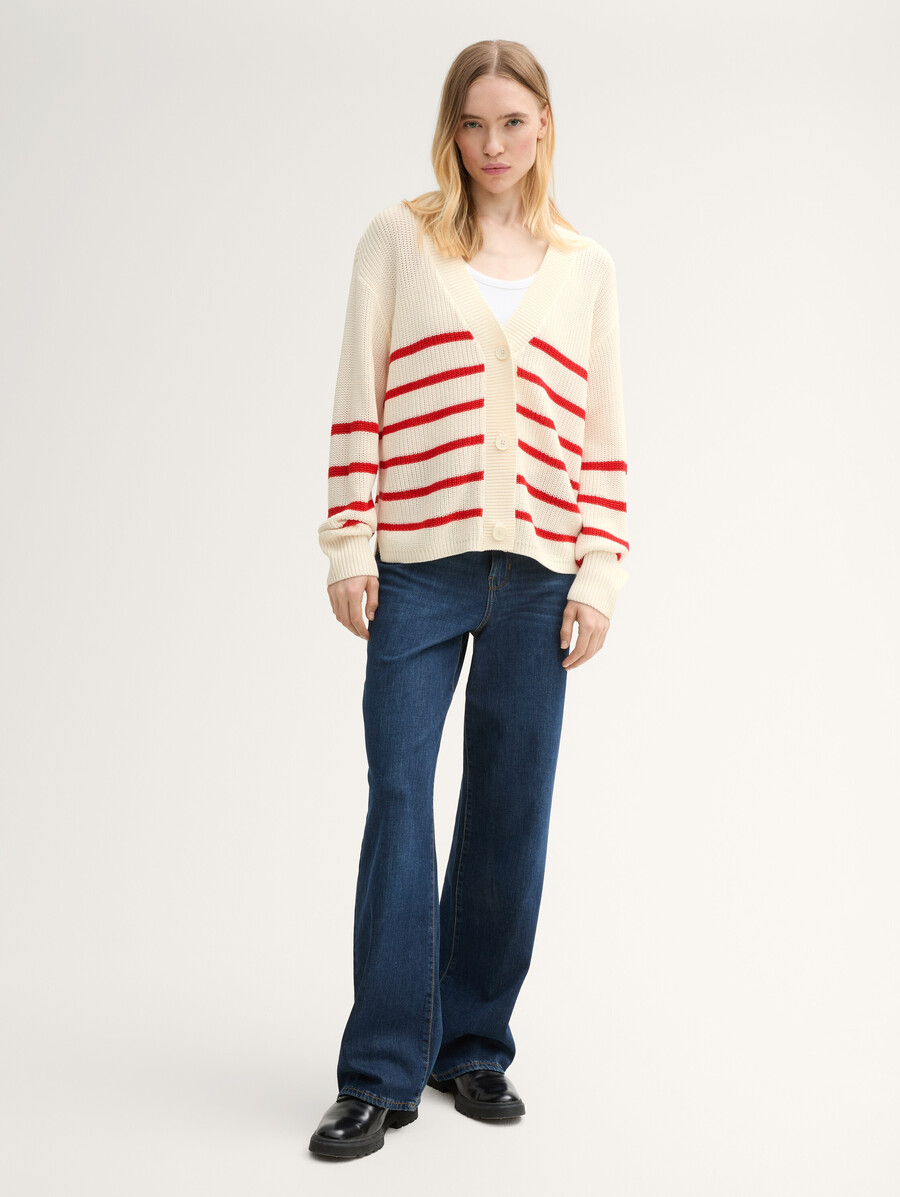 strickjacke mit v-ausschnitt