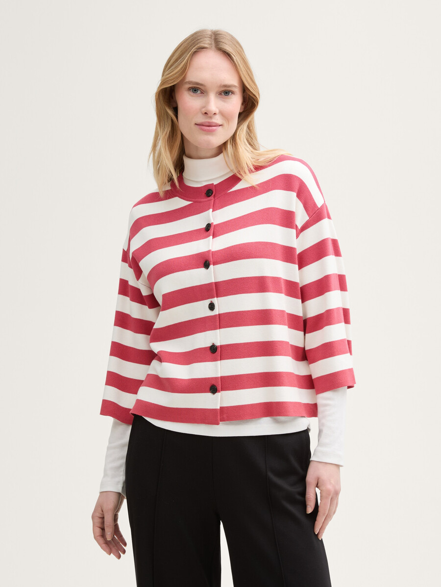 strickjacke mit streifenmuster
