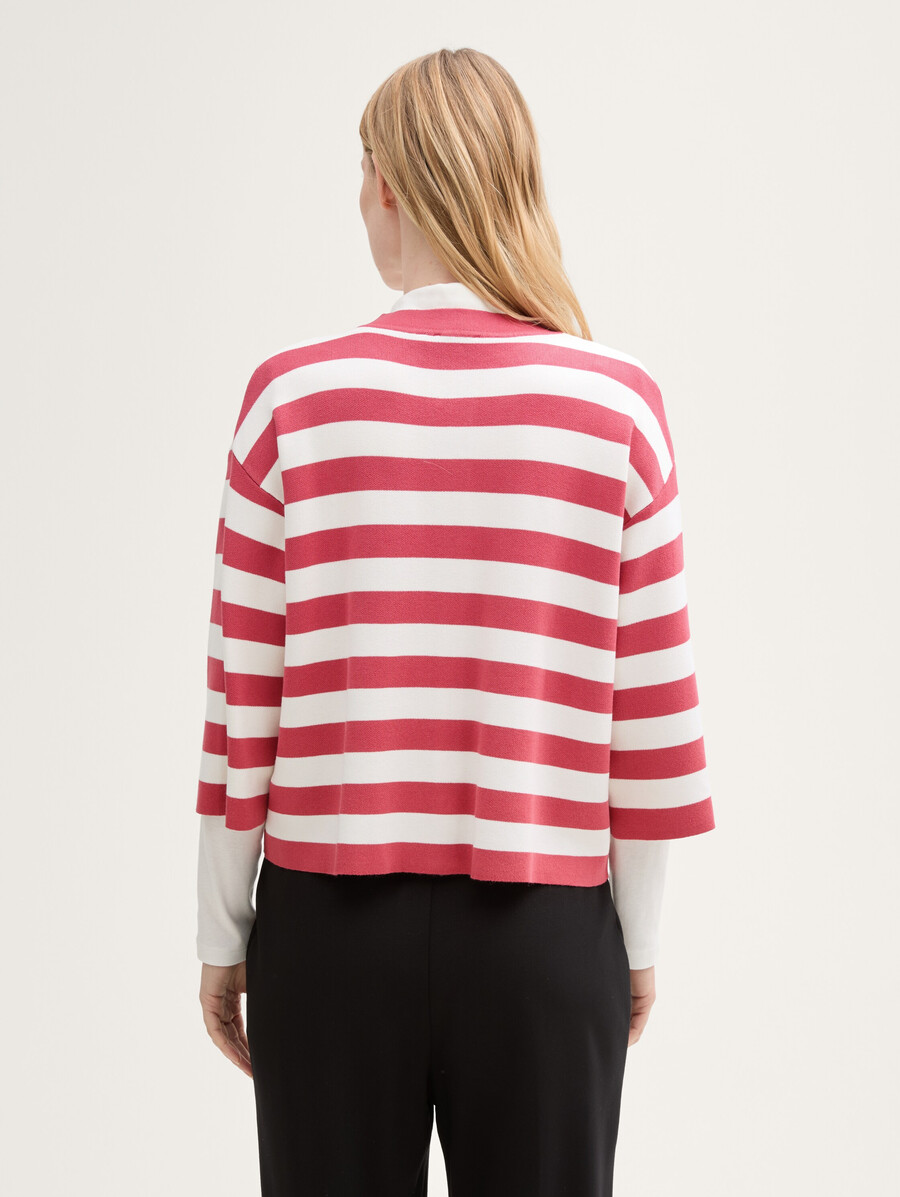 strickjacke mit streifenmuster