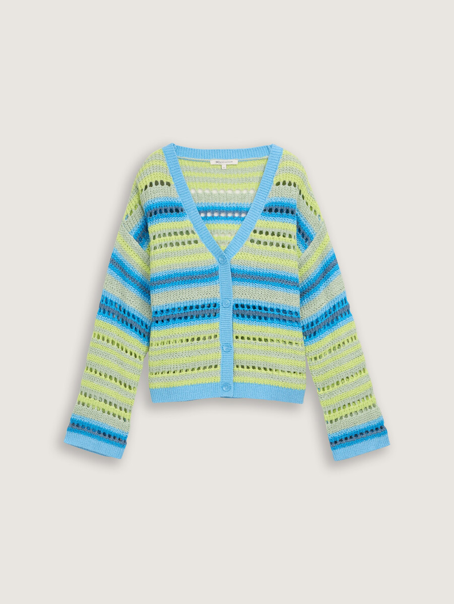 strickjacke in lockerer passform mit lochmuster