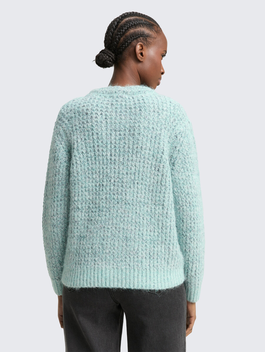 strickjacke in lockerer passform mit wollanteil