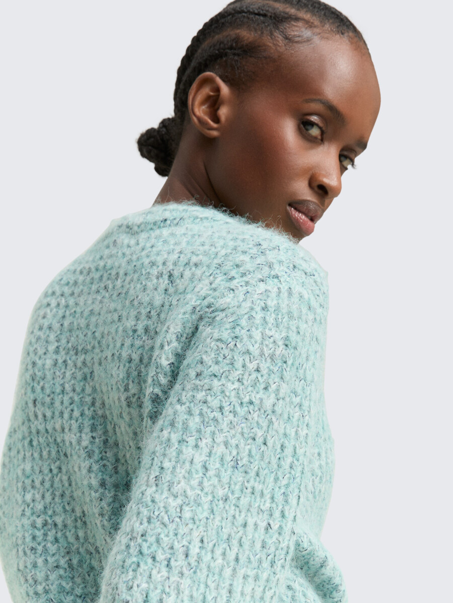strickjacke in lockerer passform mit wollanteil