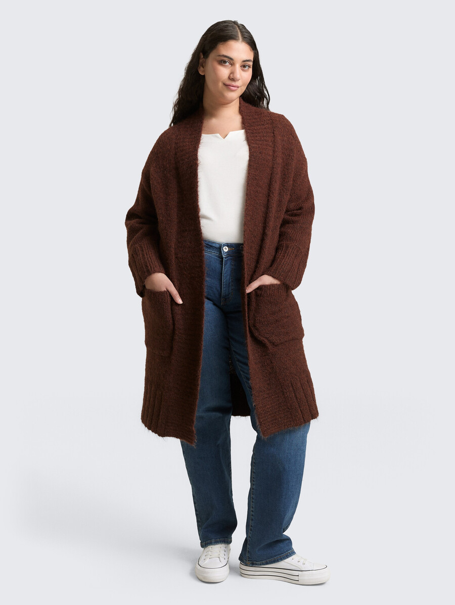 plus size – oversize-cardigan mit wollanteil
