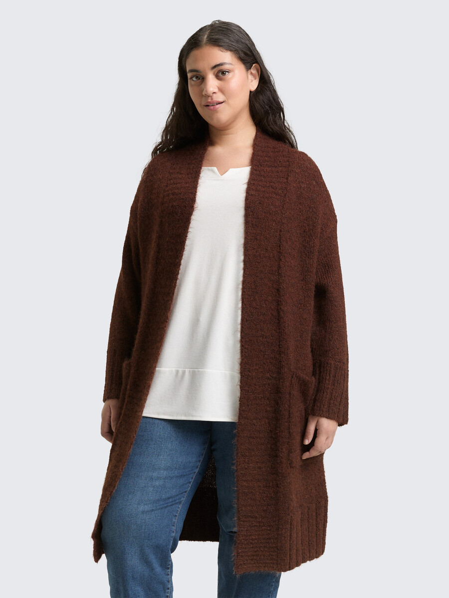 plus size – oversize-cardigan mit wollanteil