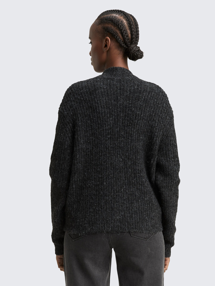 strickjacke mit reißverschluss