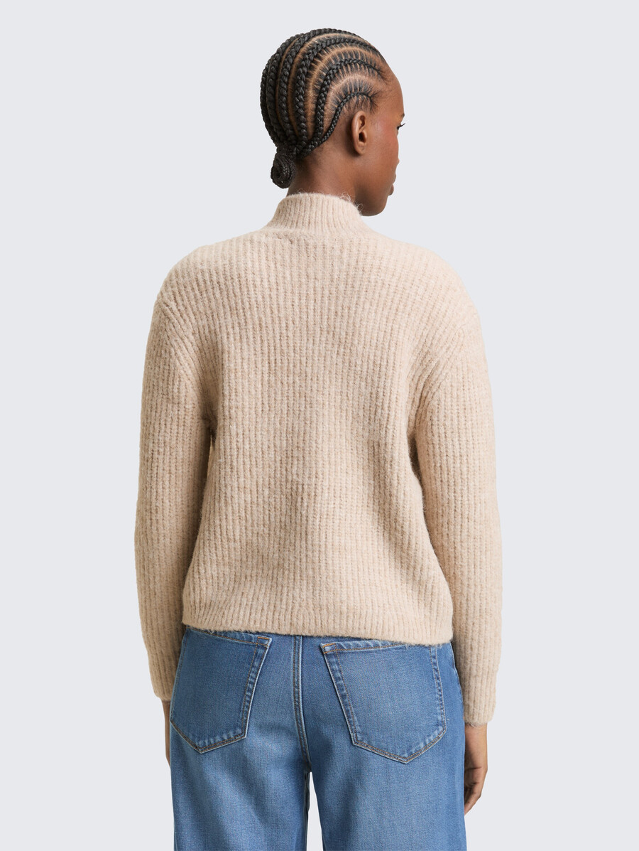 strickjacke mit reißverschluss