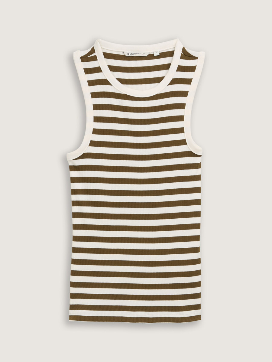 racerback-top mit gerippter struktur