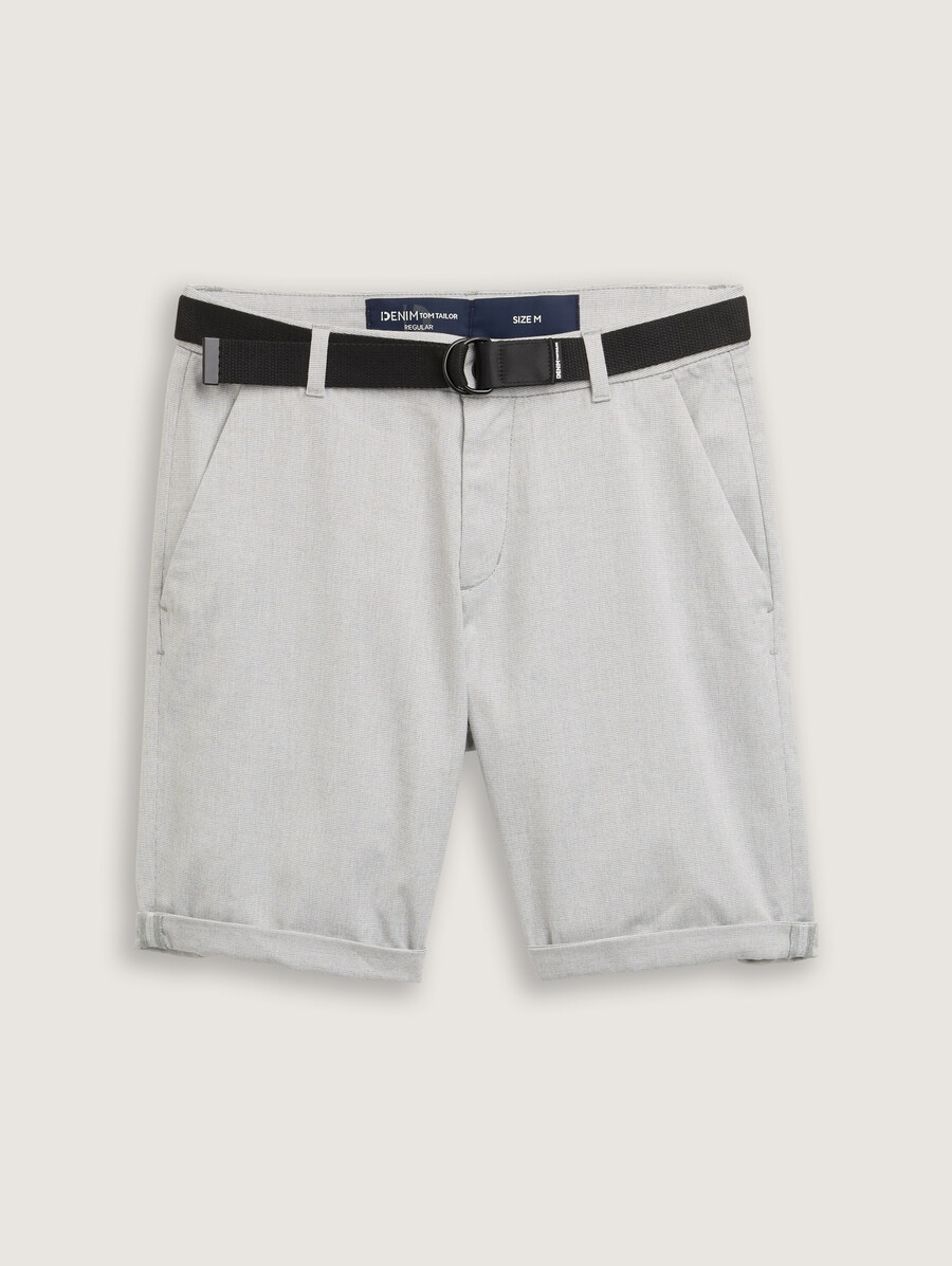 chino-shorts in regulärer passform mit gürtel