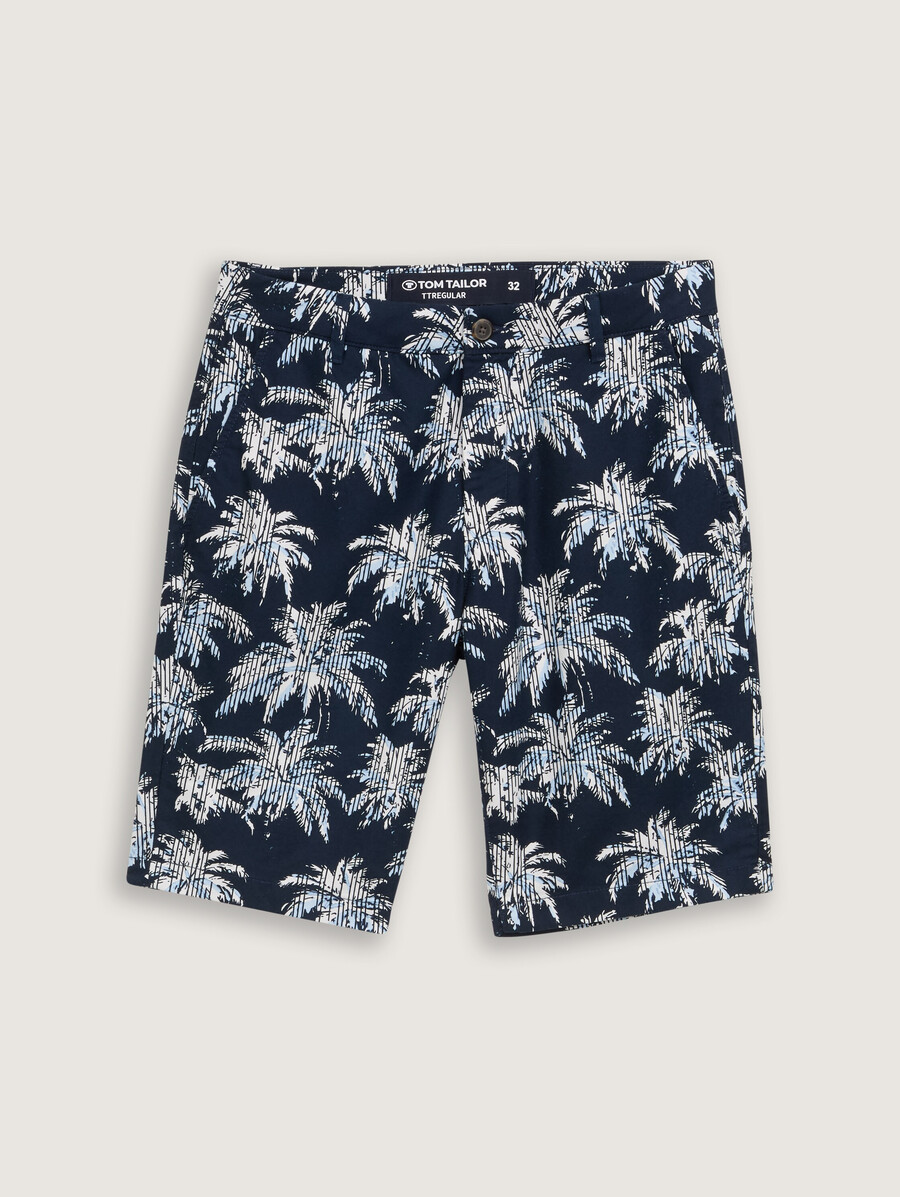 normale chino-shorts mit palmenmuster