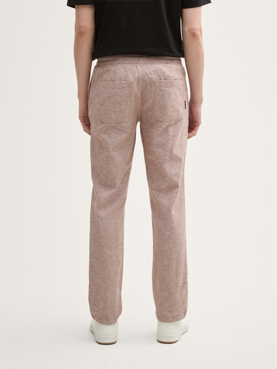 reguläre chino-hosen mit leinenanteil
