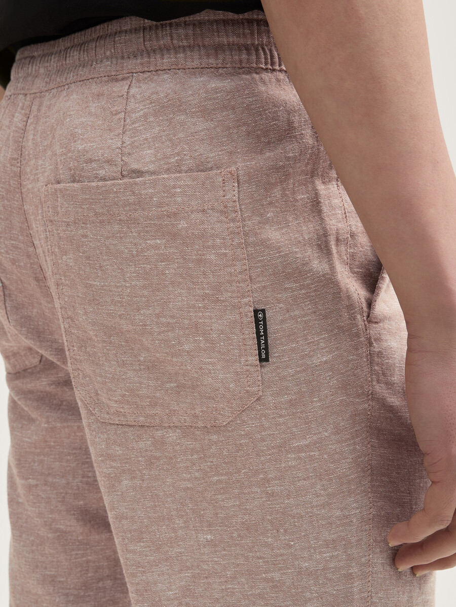 reguläre chino-hosen mit leinenanteil