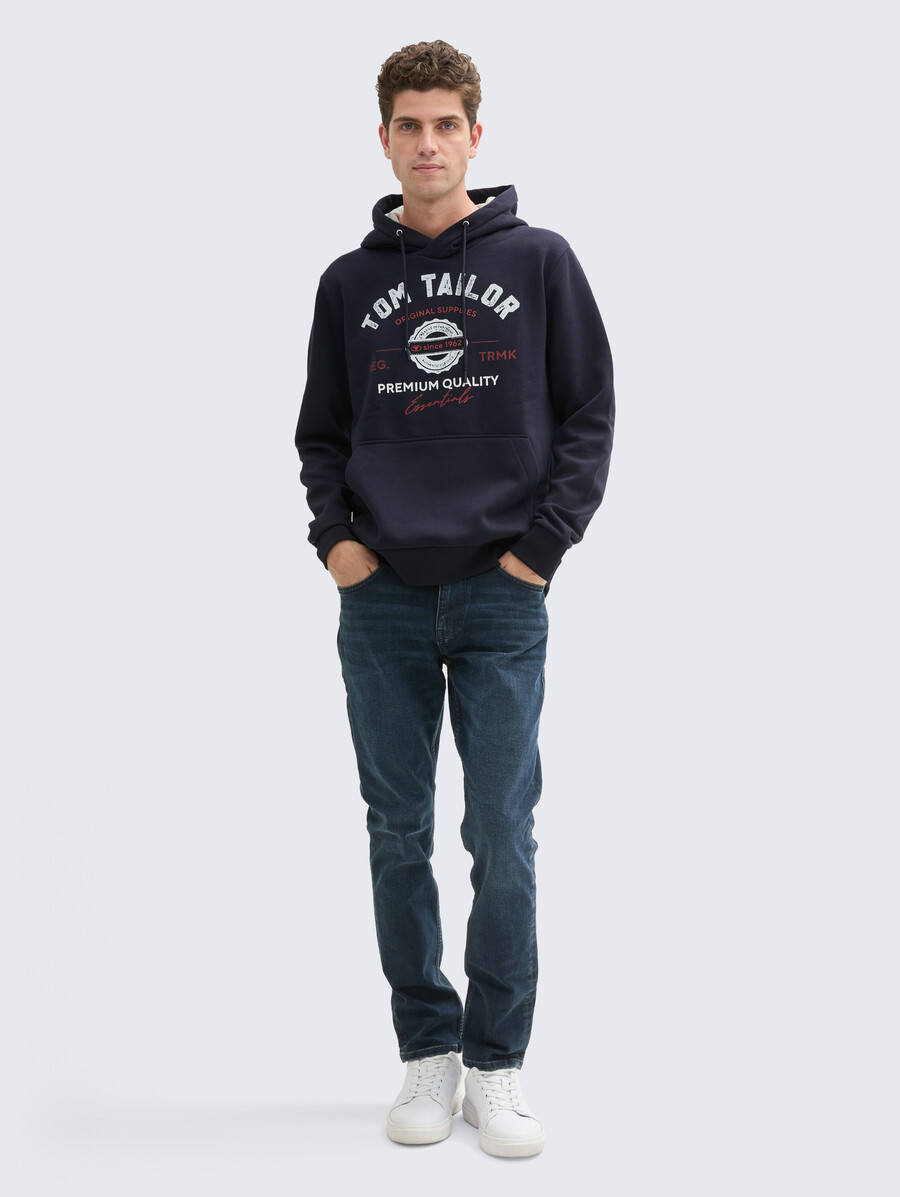 kapuzenpullover mit logodruck