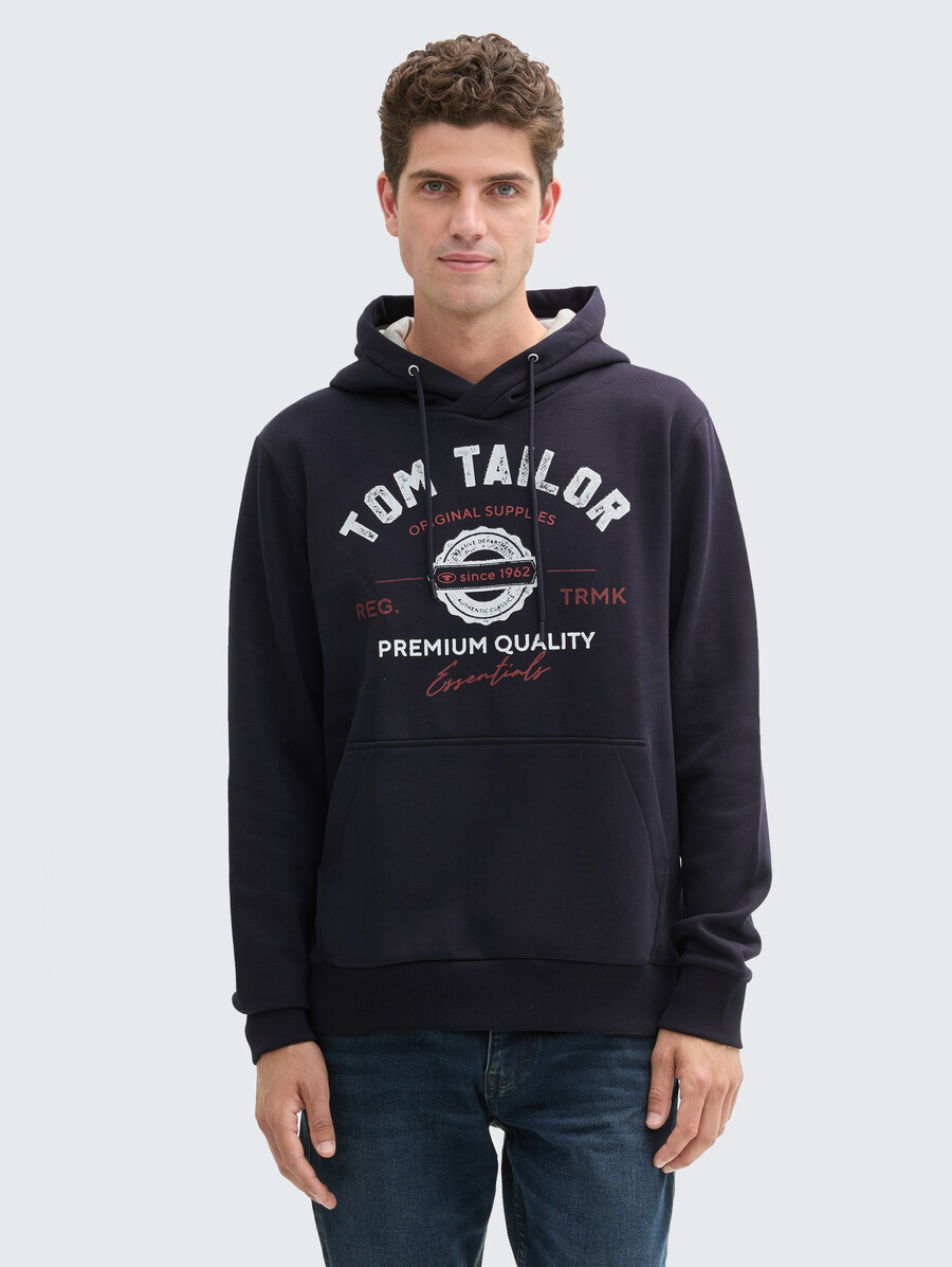 kapuzenpullover mit logodruck