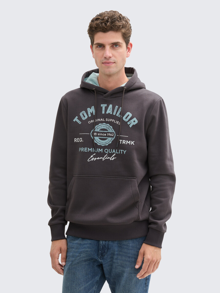 kapuzenpullover mit logodruck