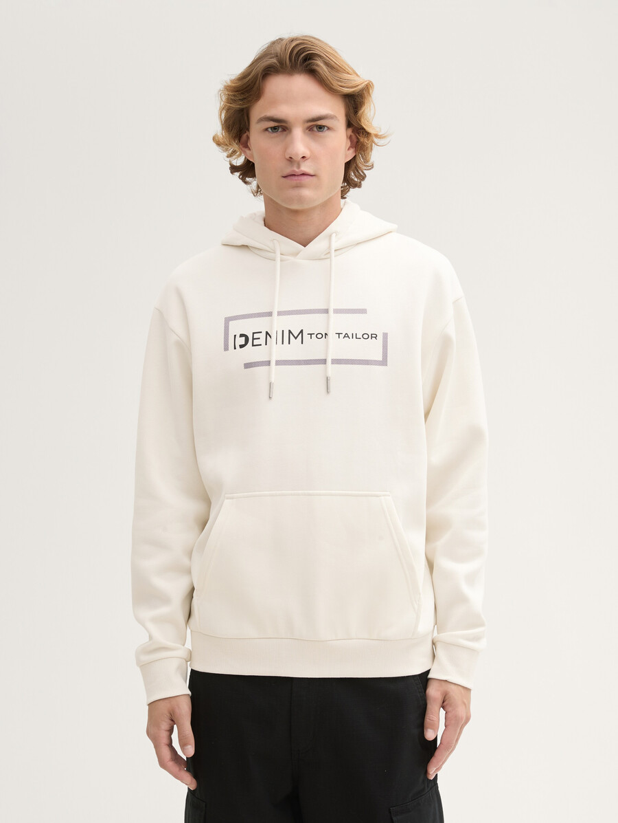 kapuzenpullover mit aufdruck