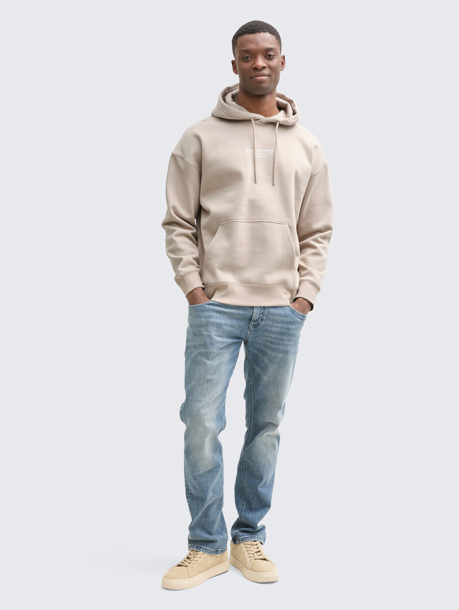 lässiger hoodie mit logoprint