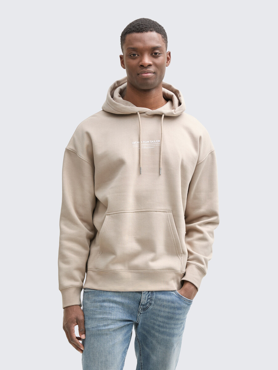 lässiger hoodie mit logoprint