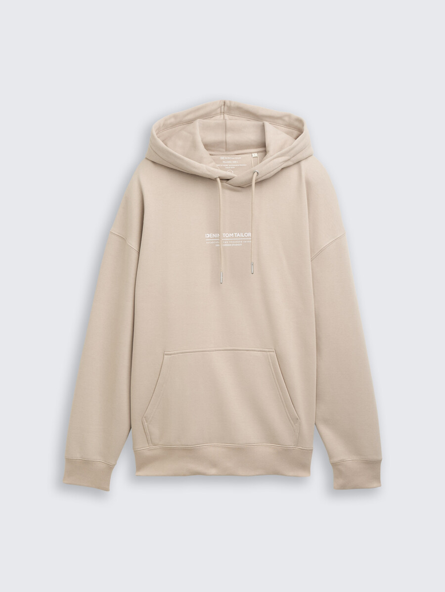 lässiger hoodie mit logoprint