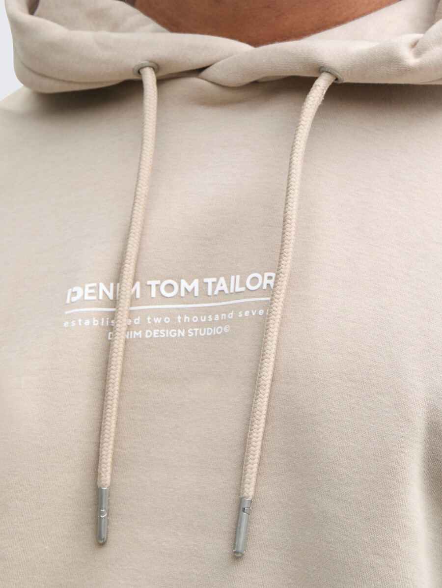 lässiger hoodie mit logoprint