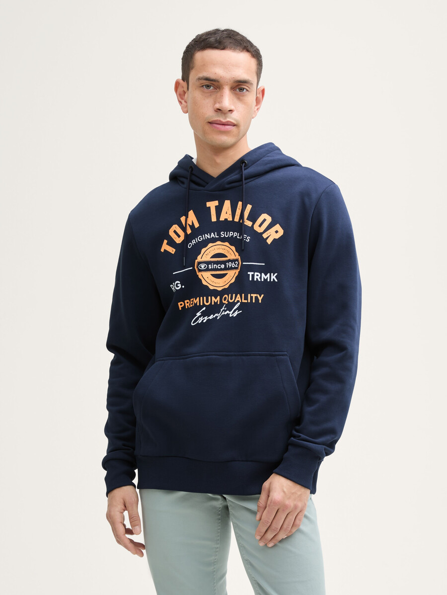 kapuzenpullover mit logodruck