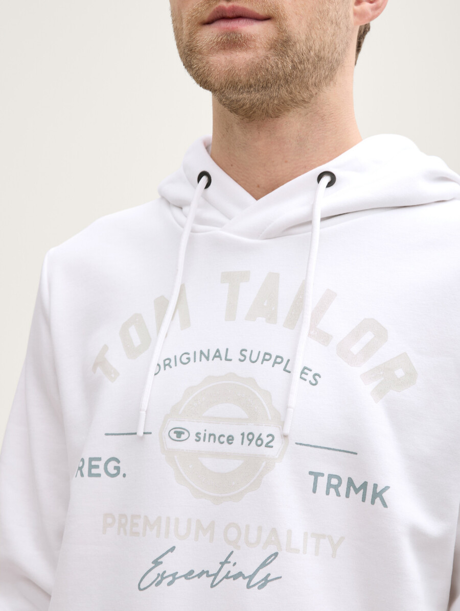 kapuzenpullover mit logodruck