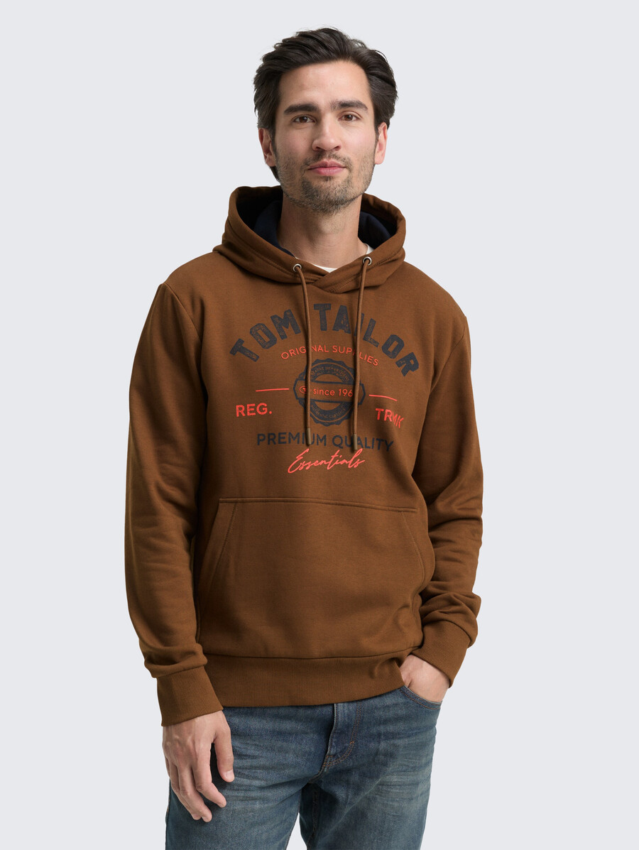 kapuzenpullover mit logodruck