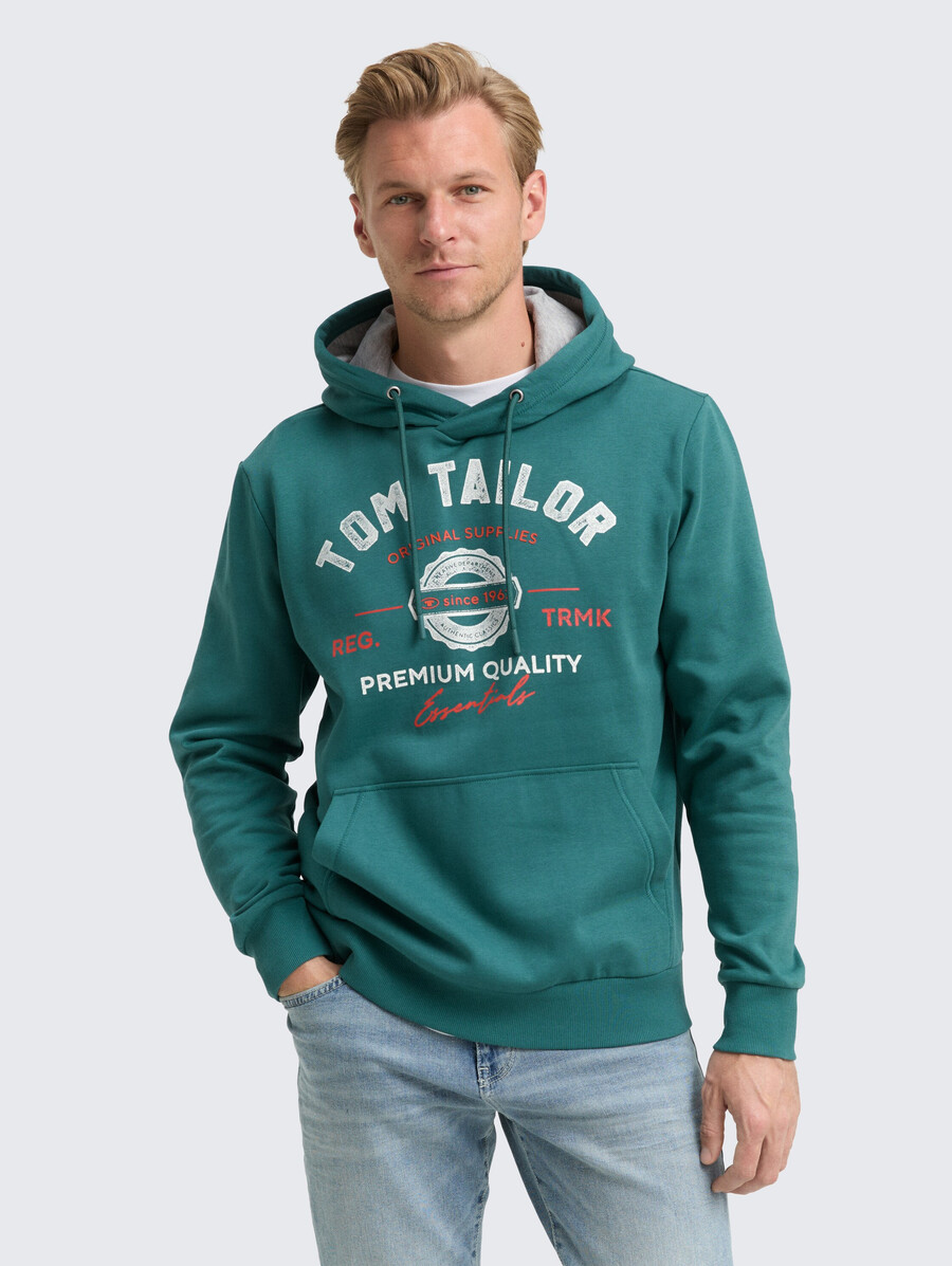 kapuzenpullover mit logodruck