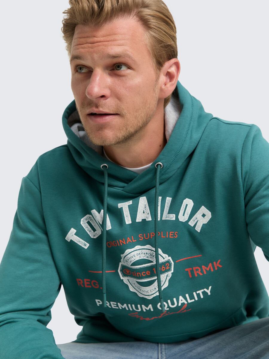 kapuzenpullover mit logodruck