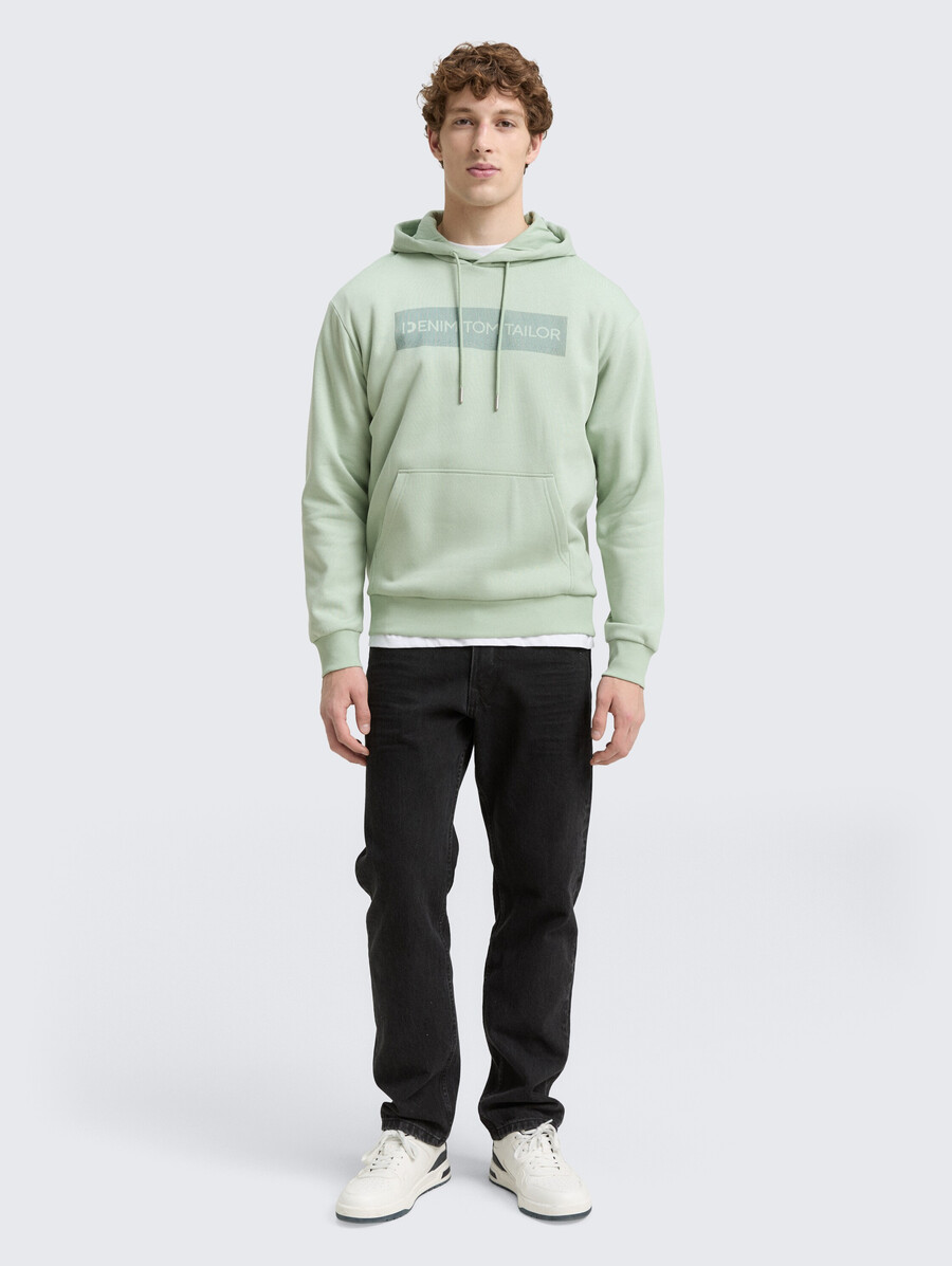 kapuzenpullover mit aufdruck