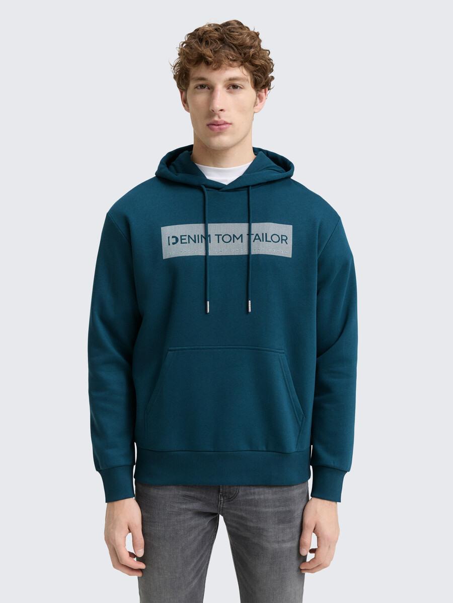 kapuzenpullover mit aufdruck