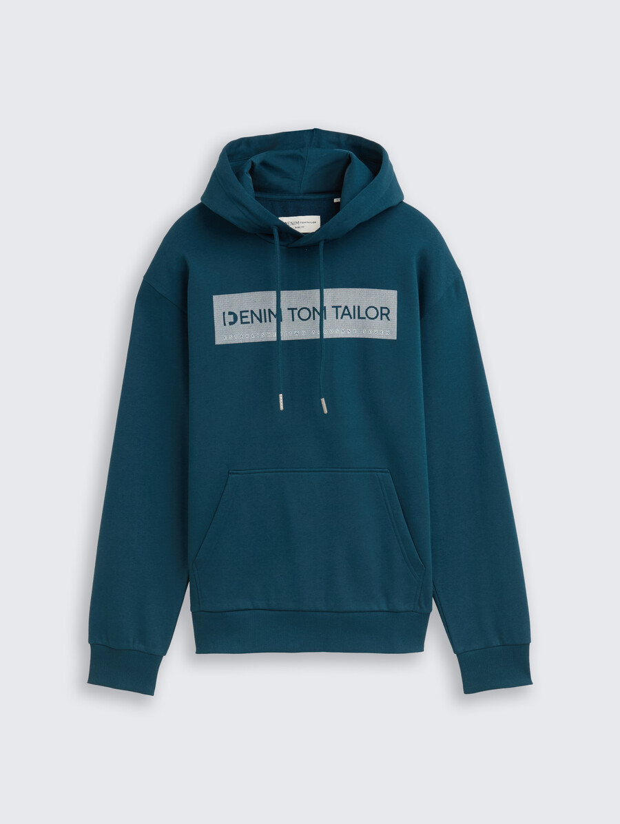 kapuzenpullover mit aufdruck