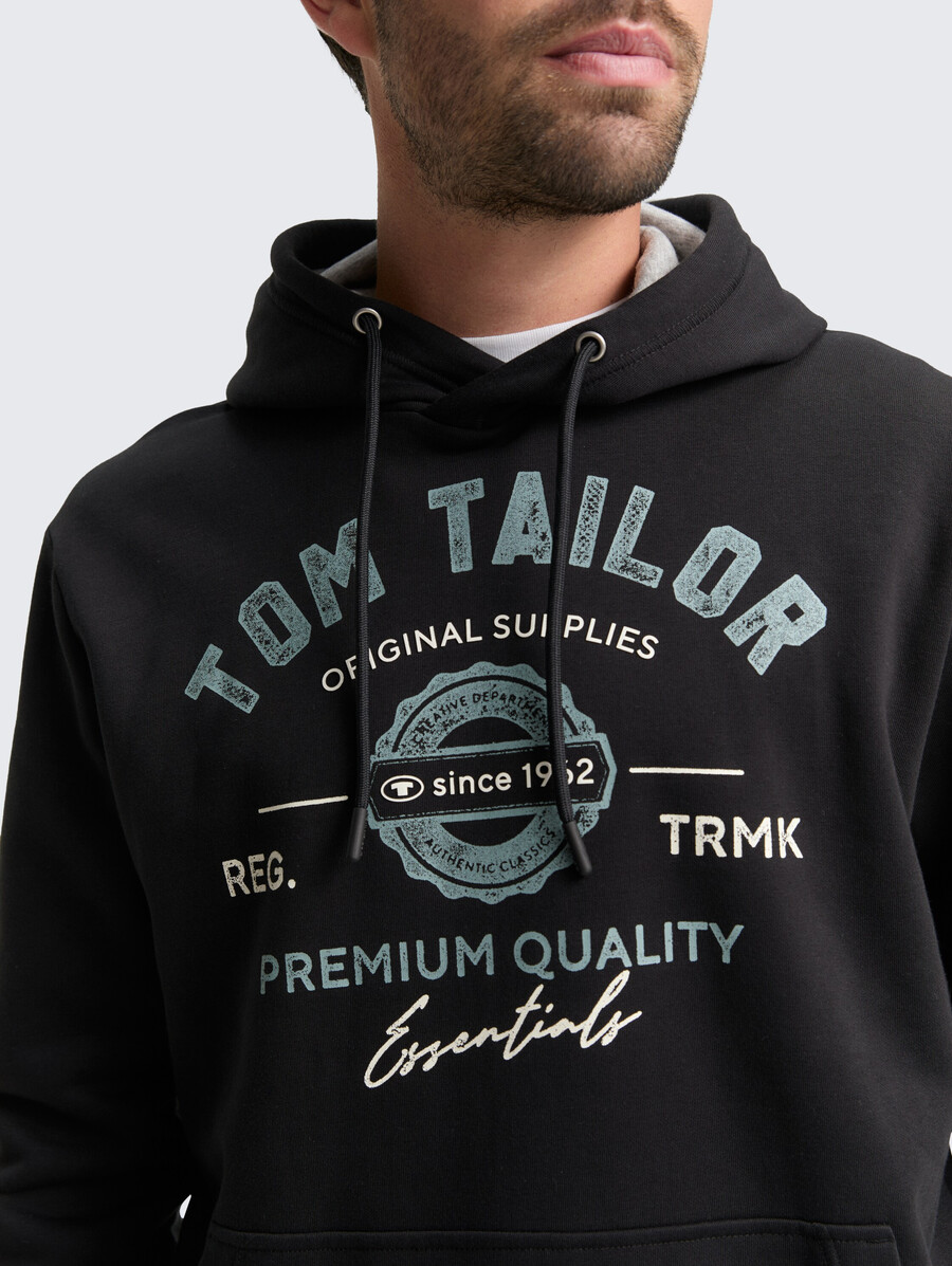 kapuzenpullover mit logodruck