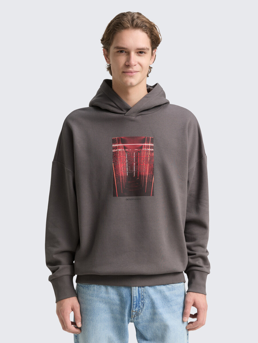 oversize-hoodie mit aufdruck