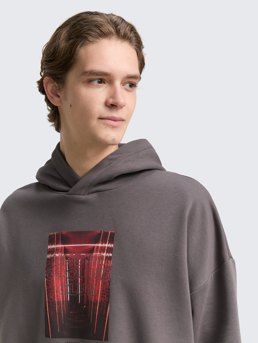 oversize-hoodie mit aufdruck