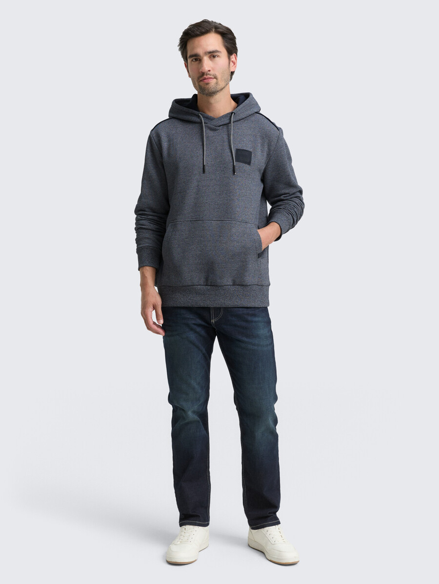 kapuzenpullover mit logo-aufnäher