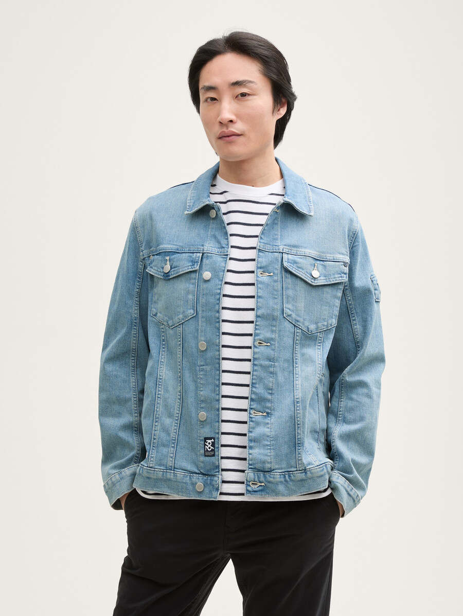 jeansjacke im used-look