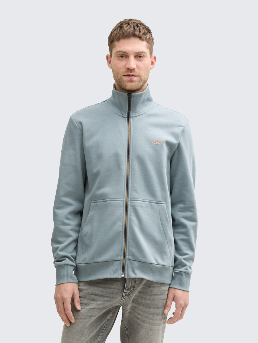 sweatjacke mit stehkragen